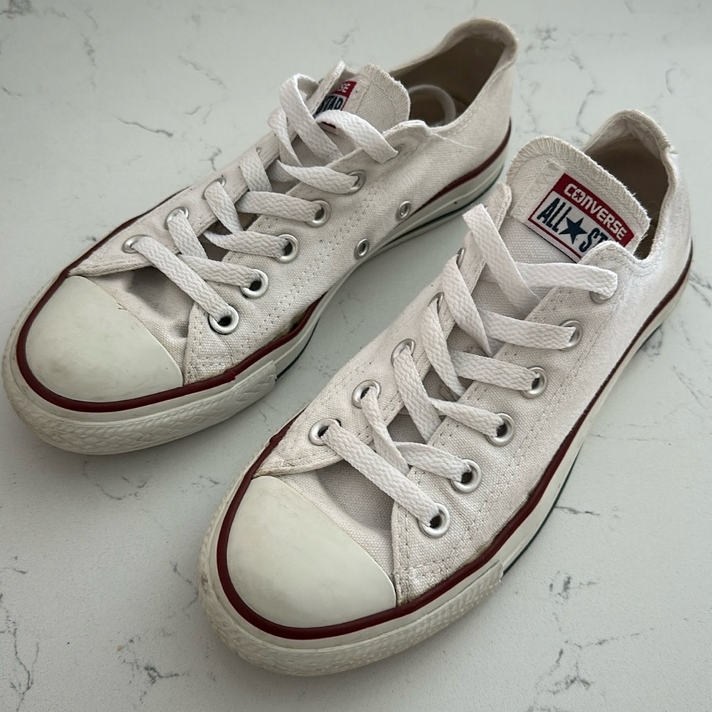 CONVERSE ALLSTARS ALL STAR WHITE TENNIS SHOES SNEAKERS men 5 - women 7